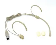 Beige Headset Microphone for AKG/Samson Wireless Body Packs w/ TA3F connector