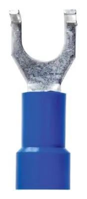 Jandorf 60890 Blue Tin-Plated Copper #10 Stud Flange Spade Terminal 16 to 14 AWG