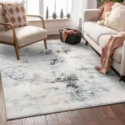 Modern Soft Abstract Area Rugs for Home Decor - Grey 9, 120x160CM