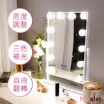 【MS.ELEC 米嬉樂】璀璨巨星燈泡化妝鏡 LM-006(LED化妝鏡/好萊塢鏡/燈泡鏡/三色補光)