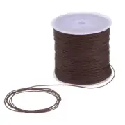 1mm Nylon Satin Cord 109 Yards Bracelet String Beading Thread, Brown