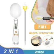 2 in1 Electronic Kitchen Scale Thermometer LCD Mini Digital Food Measuring Spoon