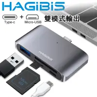 在飛比找momo購物網優惠-【HAGiBiS 海備思】通用Type-C轉USB/TF/S