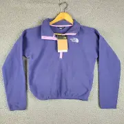 The North Face Youth Girl Large Glacier 1/4 SNAP Fleece Pullover Cave New