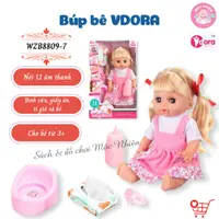 在飛比找蝦皮購物優惠-Vdora Doll Toys 14 英寸金色女孩帶奶瓶、紙