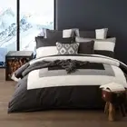 New Logan & Mason Madden Grey King Size Quilt Cover Set + Euros (5 Pce Set)