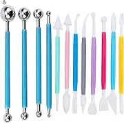 Metal Ball Fondant Cake Decorating Tools Set, 12 PiecesCake Decorating Metal Ball Fondant Tool, Pottery and Clay Shaping Tools