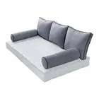 |COVER ONLY| STYLE 3 Crib Bolster Pillow Daybed Porch Swing Contrast Trim AD001