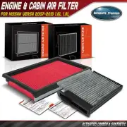 Engine & Activated Carbon Cabin Air Filter for Nissan Versa 2007-2012 1.6L 1.8L (for: Nissan)