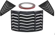 Rear+Side Window Louvers Compatible for Chevrolet Camaro 2016-2022 Windshield Sun Shade Cover Vent GT Style ABS (Matte Black)