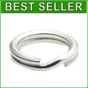 100 Pack of 925 Sterling Silver 6mm Split Rings - Ideal for Charms and Links