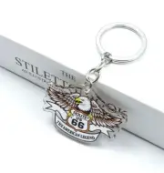 Route US 66 Keyring Eagle Key Chain Key Ring Custom Harley Chopper Motorcycle