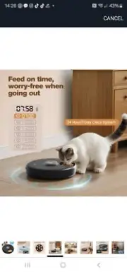 Bemoony-Automatic Cat Feeder Wet Food: Cordless Dog Food Dispenser