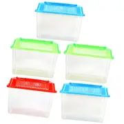 5 Pcs Portable Fish Tank Pet Box Travel Foldable Mini Case Aquarium