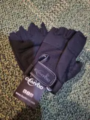 NWT Camyod Fingerless Bike Gloves, Shock Absorbing, hook & loop straps