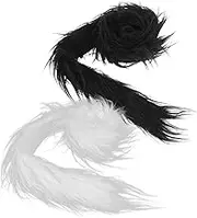 QUMIIRITY Unique Fox Mask Plush Accessories Faux Fur Trimming Fabric Strips for Diy Mask Decorations