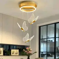 在飛比找蝦皮購物優惠-現代蝴蝶壁燈可調光 LED 壁燈床頭壁燈