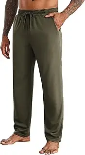 [COOFANDY] Men's Yoga Sweatpants Open Bottom Lightweight Sweat Pants Drawstring Athletic Lounge Pants with Pockets