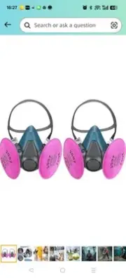 Respirator Mask with 2097 Filters, Paint Mask Reusable Welding Face Respirator M