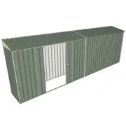 Build-a-Shed 0.8 x 6 x 2m Skillion Shed with Double Sliding Side Doors - Green