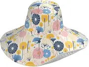 [Yoogain] Colorful Dandelion Flower Modern Scandinavian Style Foldable Hats for Women Sun Protection for Sport Decorative Hats for Sun Protection for Women uv Protection Sunproof sombreros para Mujer, Colorful