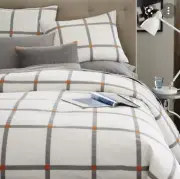 New West Elm Pop Plaid Tartain King Duvet Cover & 2 King & 2 Euro Shams
