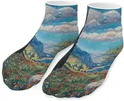 [QMNVBDS] Cypress Trees Outdoors Socks Ankle Length Socks Casual Short Socks for Women Men Low Cut Sports Socks Running Socks No Show Socks Ankle Socks Athletic Socks Workout Socks, Style, One Size