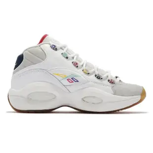 【REEBOK】籃球鞋 Question Mid 運動 男鞋 經典款 Iverson 艾佛森 避震 包覆 白彩(GY2641)