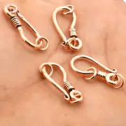 8 Pcs 25X12mm Bali S Hook Clasp Eye Clasp Oxidized Copper Fish Hook