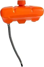Perfk Tank Assembly Mixing Bottle Part Replacement Tool Petrol Engine Supply Oil Pot for Yard Man Lawnmower Brush Cutter, Orange, with Oil Pipe