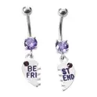 Pair Crystal Belly Navel Bar Body Piercing C8I63248
