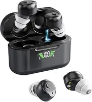 Rechargeable Hearing Aids with Bluetooth for Seniors and Adults - Digital Personal Sound Hearing Amplifiers Pair w/Charging HD LCD Carrying Case, Active Noise Cancelling, No-Programming, Easy to Use