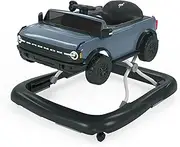 Bright Starts Ford Bronco 4-in-1 Blue Grey Baby Activity Center & Push Walker with Removable Interactive Steering Wheel -Toy, 6 Months and up
