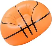 1pc Inflatable Seat Air Couch Inflatable Cushion Flocking Lazy Sofa Outdoor Loungers Air Sofa Inflatable Lounge Chair Outdoor Lounge Chairs Bean Bag Sofa Bean Bag Couch Orange