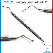 PERIODONTAL DENTAL HEMINGWAY BONE CURETTES No. 2 SPOON SCOOP TYPE IMPLANT LAB