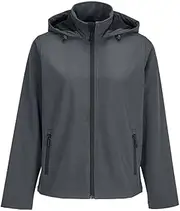 [SOL'S] SOLS Womens/Ladies Race Hooded Soft Shell Jacket (UK Size: L) (Charcoal)