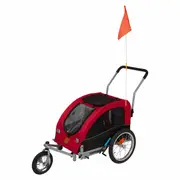 Buddy & Belle Dog Bike Trailer & Stroller- Red