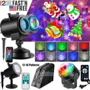 Waterproof Moving LED Laser Projector Light Landscape Outdoor Party Xmas Lamp US