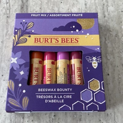 Burt's Bees Beeswax Bounty Fruit Mix Lip Balm New in Gift Box