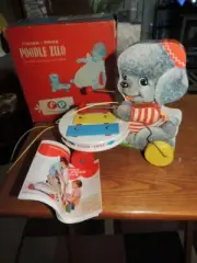 1962 Fisher Price #739 Poodle Zilo Pull Toy with catalogue MIB NIB NEW NICE!