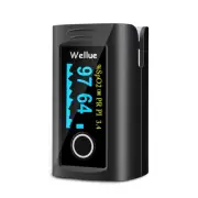 Wellue Fingertip Pulse Oximeter, Blood Oxygen Saturation Monitor with Batteri...