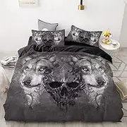 ZLYTQZHGBHD 3D Print Blanket Towel Europe Animal Moonlight Wolf Blanket Towel (Color : Wolf 08, Size : UK King)