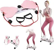 Exercise Twist Boards, Adjustable Waist Trainer Twisting Disc with Loop Resistance Bands, Waist Twister Machine Exercise, Balance Board for Slimming Waist Arms Hips and Thighs