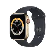 Apple Watch Series 6 44mm Gold Stainless Steel Case GPS + Cellular Sports Band [~Renewed]