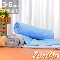 在飛比找momo購物網優惠-【LooCa】吸濕透氣3-6cm薄床墊布套MIT-拉鍊式(雙