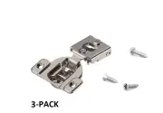 Blum 105-Degree 1/2-in Overlay Concealed Self-closing Plated Cabinet Hinge 3-PK