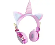 Headphones, Wireless Headphones Headphones Bluetooth Headphones With Adjustable Headband, Over On Ear Headset - Pink