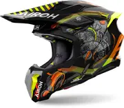 Airoh Twist 3 Toxic Motocross Helmet, black-yellow, Size M for Men Black Yellow
