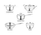 Stainless Steel Wok with Lid Saucepan with lid fry Sauté pan Tri-ply Deep Fryer