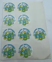 Vintage Trend Scratch n Sniff Sticker Happy Birthday Candles Rare Lot Of 9